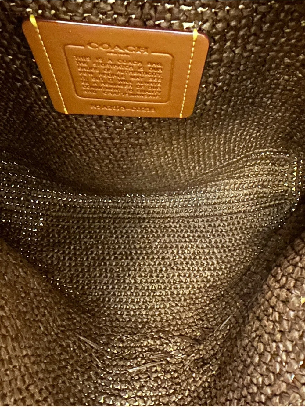 Coach Brown Woven Logo Hobo Bag